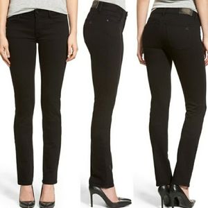 NWOT DL1961 Black Hail Grace Straight Jeans 24